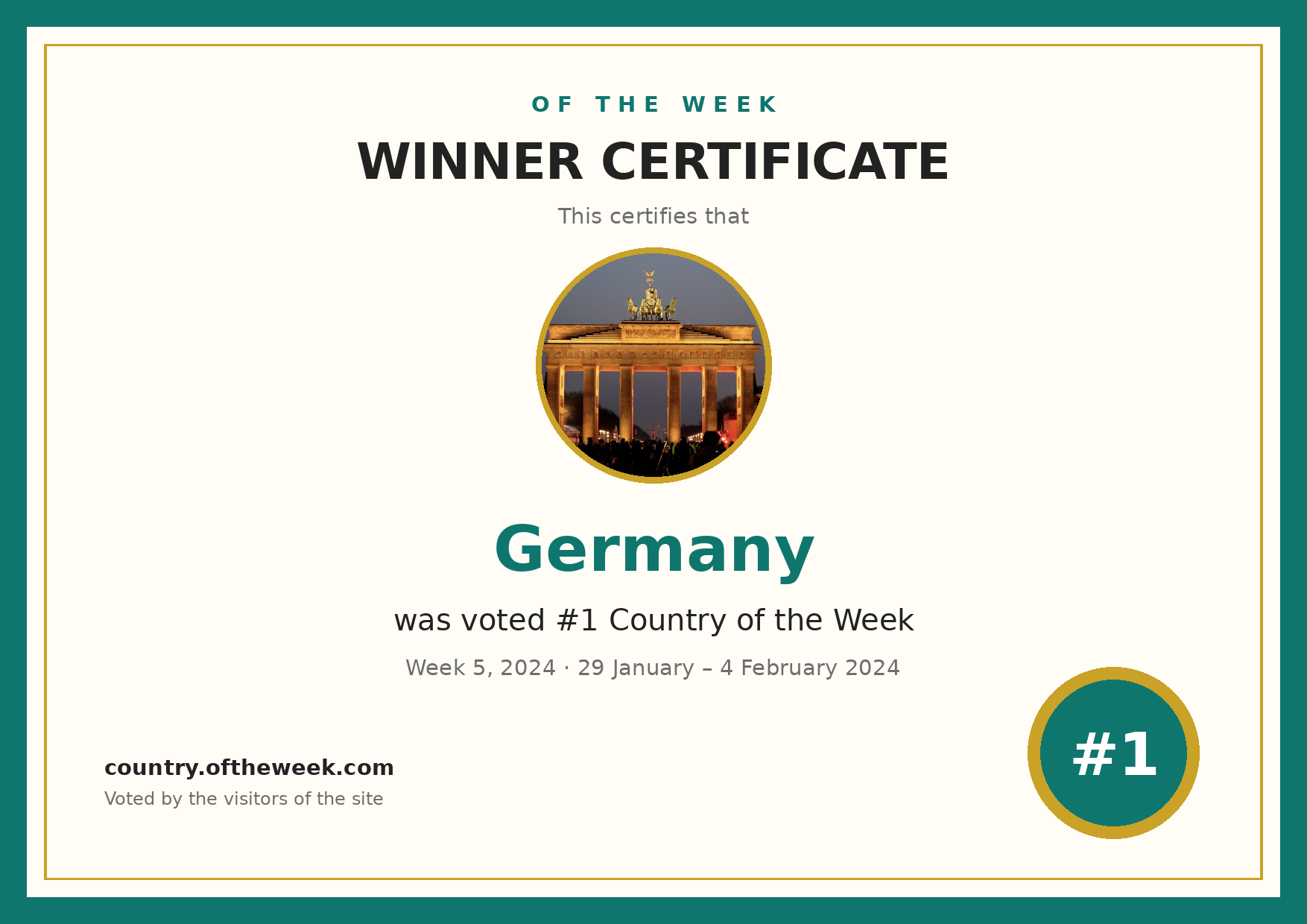 Certificate — Germany