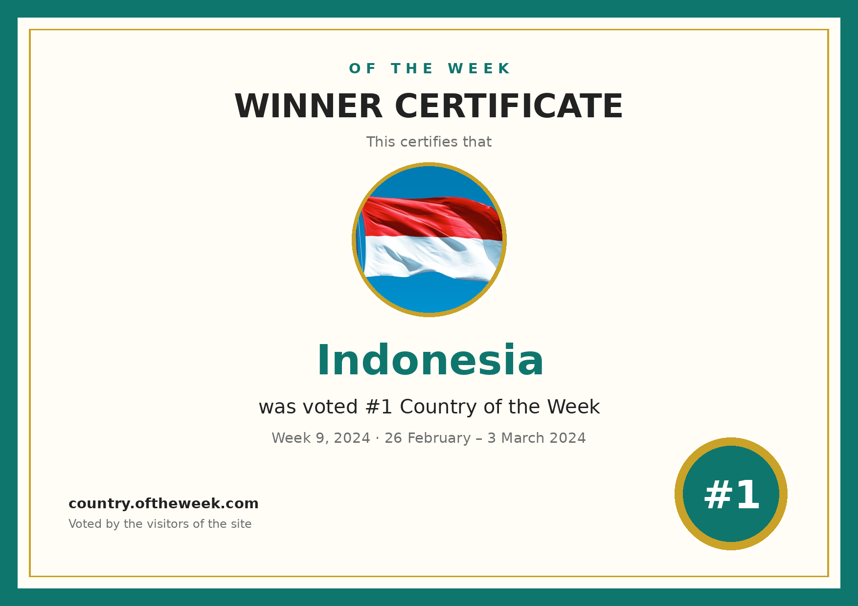 Certificate — Indonesia